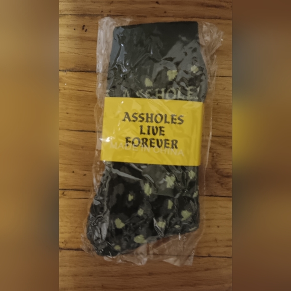 Assholes Live Forever Socks NWT - Picture 4 of 10